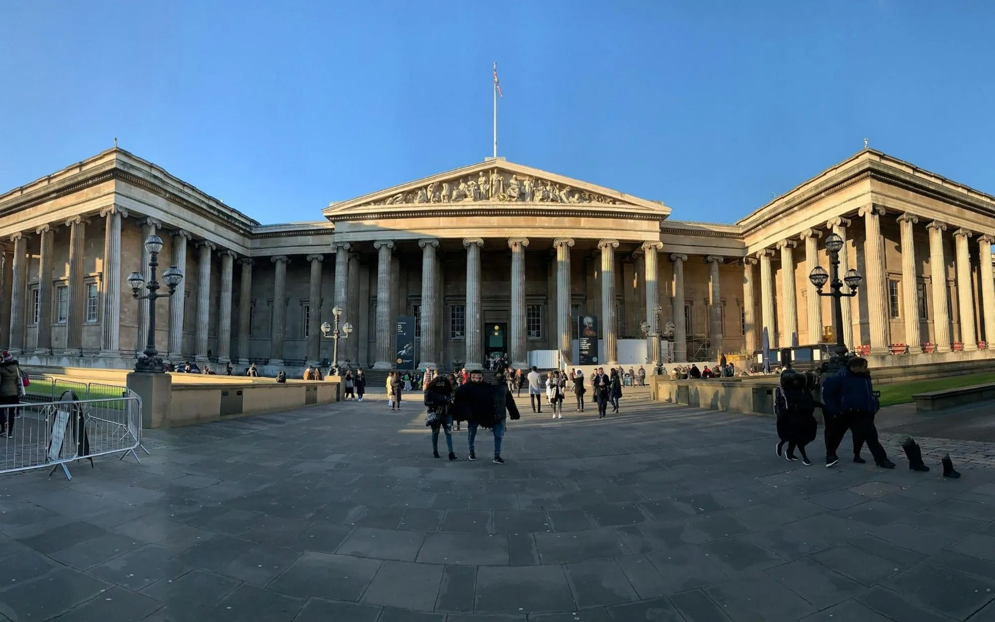 The facade of a great historic museum at dusk, the setting for Hunting Town Studio gamified visitor trails